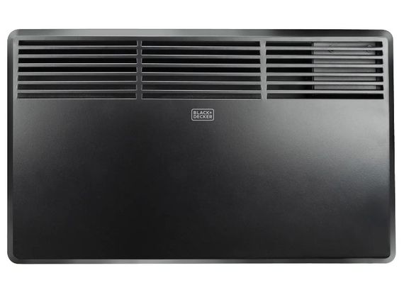 Конвекторний обігрівач BLACK+DECKER 1200 Вт, площа обігріву 12 кв.м., підлговий//настінний, чорний (BXCSH1200E)