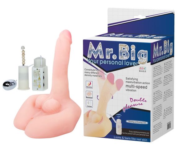Универсальный мастурбатор вибратор с функцией ротации и вагина Mr. BIG Rotation & Vibration, BW-008016 Sex Aura | Зображення 1
