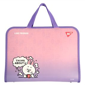 Папка портфель YES Line Friends 492315 3х26х35 см
