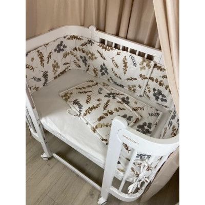 Кроватка Ingvart трансформер Nika 60 Slim с опускной боковинкой (60х94, 60х120) белая (87290010) | Зображення 5