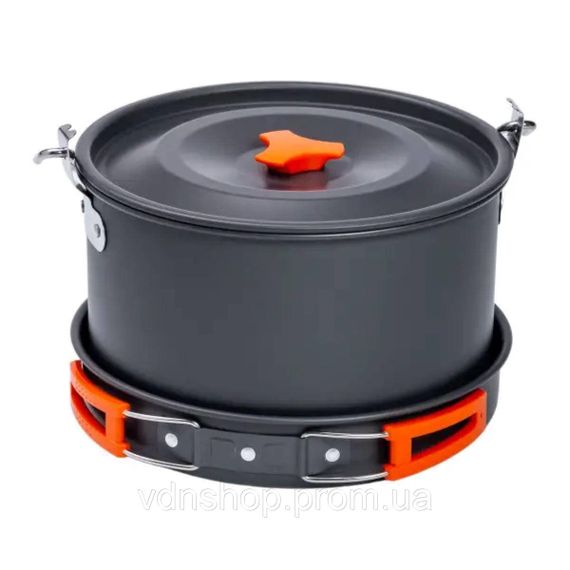 Набір туристичного посуду в сумці для походу та кемпінгу: каструля, сковорода, чайник HP39578C | Зображення 1