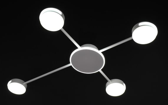 Люстра світлодіодна стельова LED світильник для квартири на стелю лед 26457 Білий 7х64х82 см. | Зображення 1