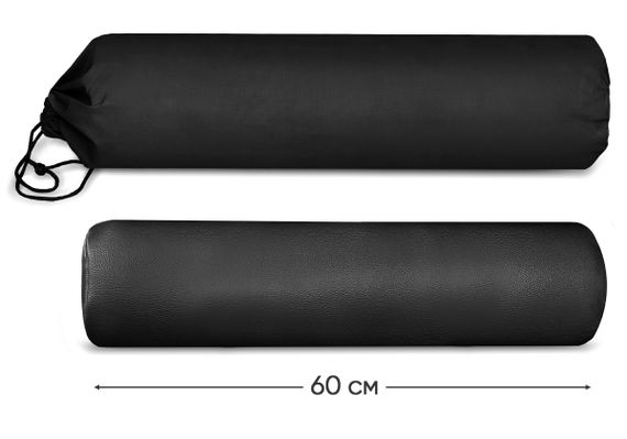 Валик для масажного столу EasyFit 60 см чорний (з чохлом) (EF-2115E-BK) | Зображення 1