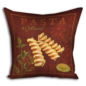 Подушка габардинова з принтом Pasta & Basil 30x30 (3P_PW016)