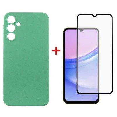 Чехол для мобильного телефона Dengos Kit for Samsung Galaxy A25 5G case + glass (Mint) (DG-KM-60)