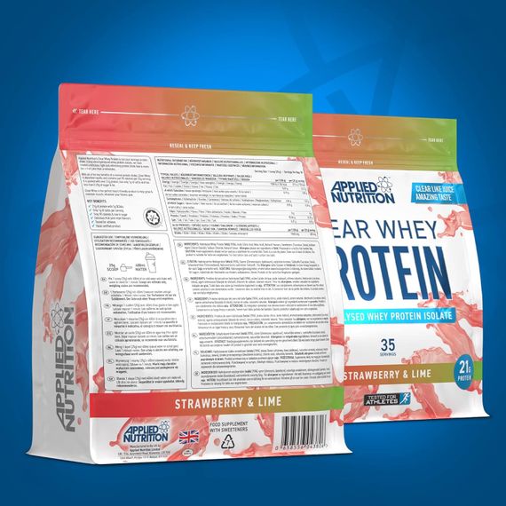 Протеїн Applied Nutrition Clear Whey Isolate Protein (Strawberry  Lime) (875g - 35 Servings) | Зображення 1