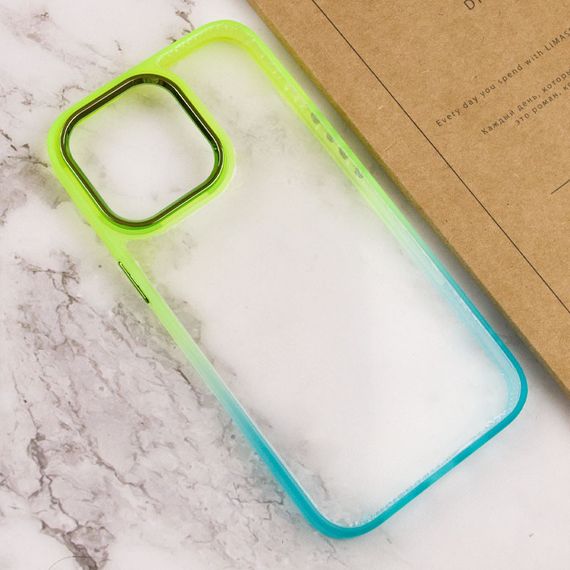 Чохол TPU+PC Fresh sip series для Apple iPhone 14 Pro (6.1") TPU+PC, Бирюзовый / Лимонный | Зображення 2
