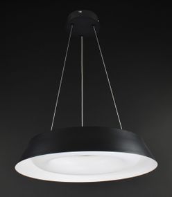 Люстра світлодіодна підвісна LED світильник для квартири на стелю лед з пультом 27576 Чорний 25-90х50х50 см.