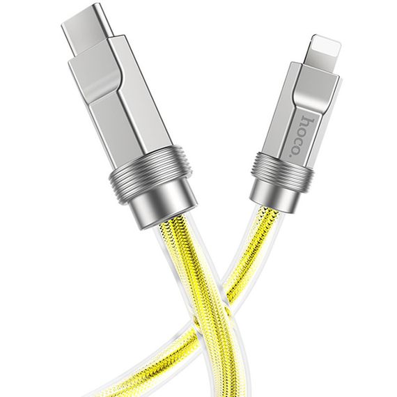 Дата кабель Hoco U113 Solid 20W Type-C to Lightning (1m) Gold | Зображення 2