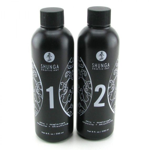 Гель для NURU масажу Shunga Oriental Body-to-Body – Melon Mango (2 x 225 мл) плюс простирадло | Зображення 1