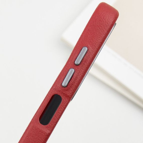 Кожаный чехол Leather Case Metal Buttons для Samsung Galaxy A25 5G Red | Зображення 4