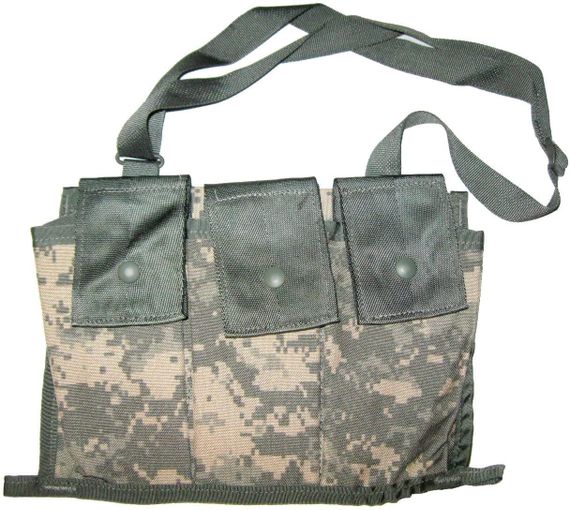 Підсумок тактичний для трьох магазинів М16, M4 Molle II Bandoleer Ammunition Pouch піксель | Зображення 4