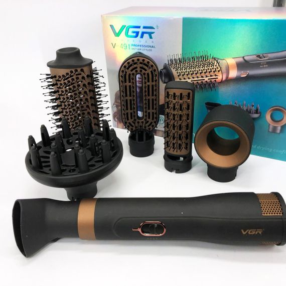 Фен з регулюванням температури для укладання VGR, Фен з насадкою брашинг, Фен-щітка для волосся легка PN-54 | Зображення 6