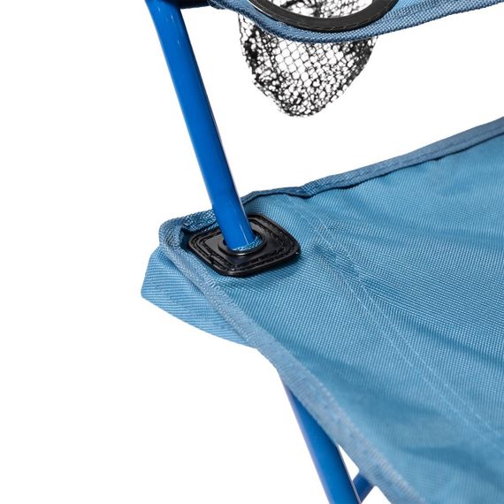 Розкладне крісло туристичне 34х58х65 см крісло для пікніка на природу з підстаканником Синій | Зображення 6