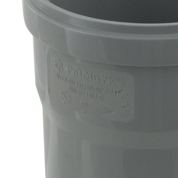 Трійник внутрішній каналізаційний PolMark ф110х50мм x45° | Зображення 2