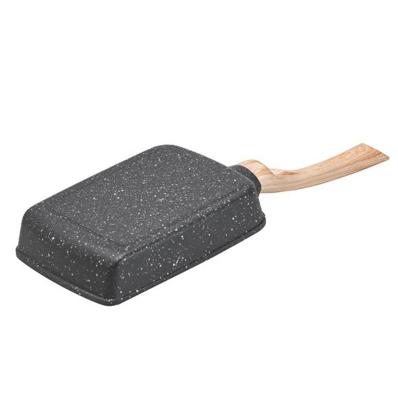 Сковорода прямокутна глибока 800 (мл) з антипригарним покриттям сіра | Зображення 3