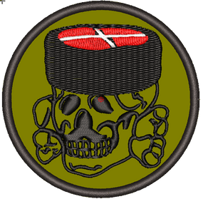 Шеврон Череп в шапке