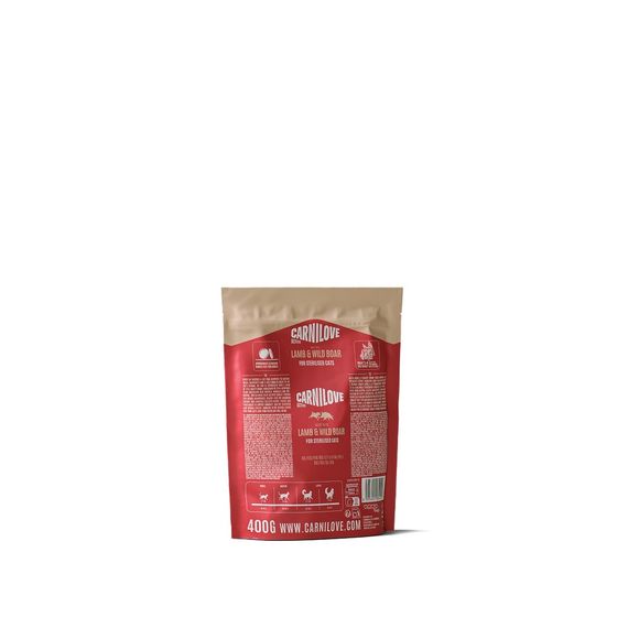 Корм сухий Carnilove Active Lamb & Wild Boar Sterilised для стерилізованих котів ягня і дикий кабан 400 г | Зображення 1