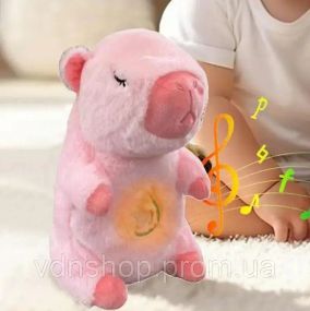 Рожевий Інтерактивна дихаюча Капібара Snuggle Pulse CapyBuddy 30 см м'яка плюшева іграшка