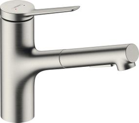 Змішувач для кухні Hansgrohe Zesis M33, довж.виливу - 219мм, витяжний, 1важіль, KM150, сталь (74800800)