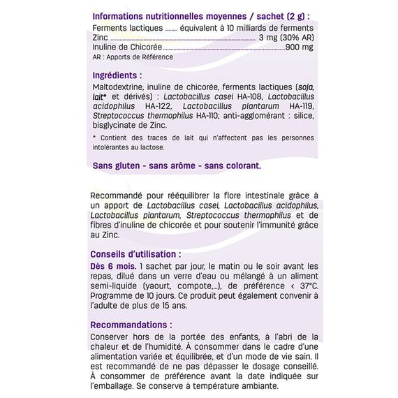 Комплекс для профілактики травлення у дітей Pediakid Probiotiques-10M 10 sachets | Зображення 1