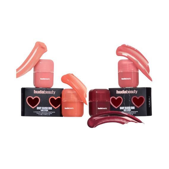 Набір рідких румяна Huda Beauty Baby Blush Duo - Cotton Candy + Peach Sorbet (2*2 ml) | Зображення 2
