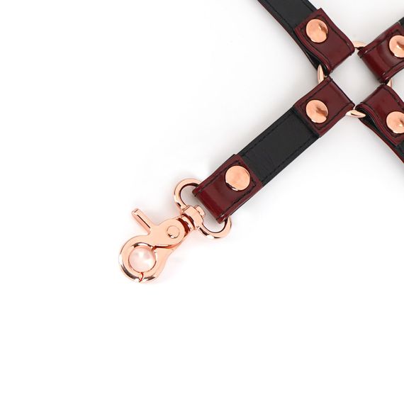 Шкіряна хрестовина Liebe Seele Wine Red Hogtie | Зображення 2