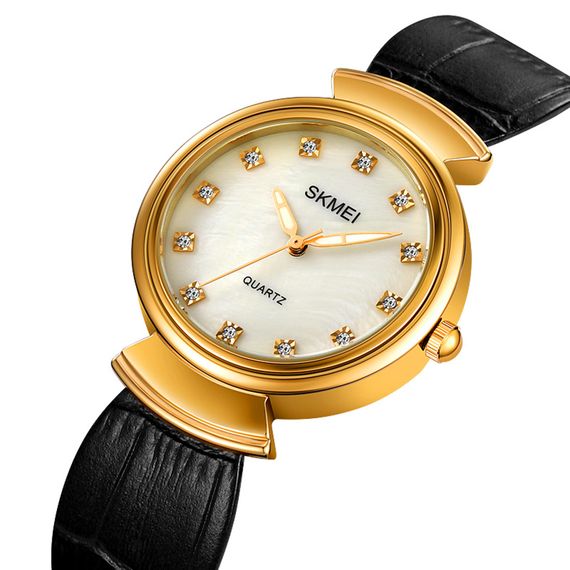 Жіночий годинник Skmei 2165GDWTBK Gold-White-Black | Зображення 1