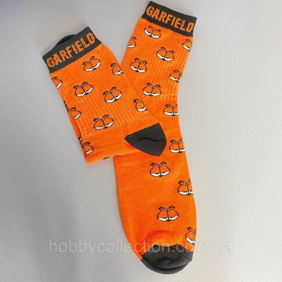 Шкарпетки чоловічі високі 1 пара "Garfield" оранжеві 40-45 р бавовняні | Зображення 1