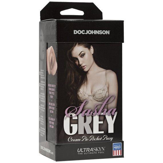 Мастурбатор-вагіна Doc Johnson Sasha Grey - Ultraskyn Cream Pie Pocket | Зображення 1