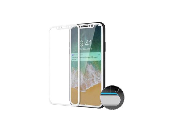 Захисне 3D скло iMax iPhone X/Xs Білий|Повне покриття|айфон Х/Хс | Зображення 2