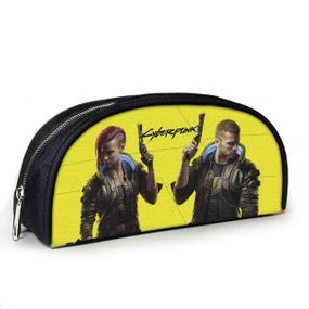 Пенал школьный с принтом Cyberpunk 2077, 23х10х8 см с принтом для мальчика (3844)