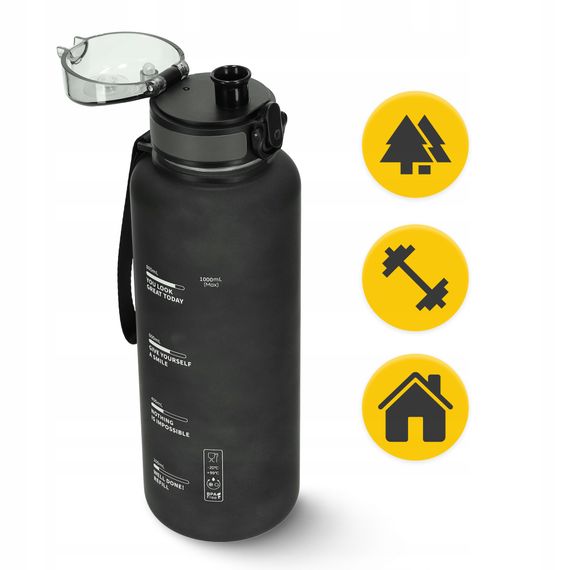 Пляшка для води спортивна 4FIZJO 1000 мл Black (P-5905973403788) | Зображення 5