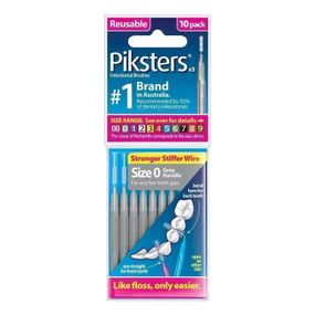 Міжзубні йоржики Piksters, № 0 (діаметр 0.7) срібні, 10 шт