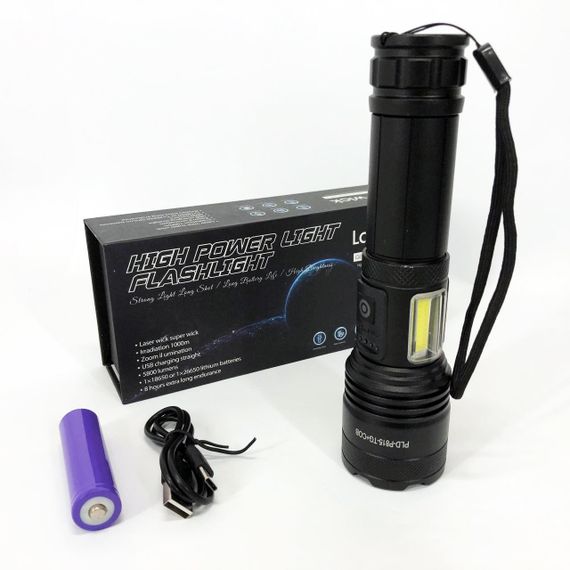 Ручний ліхтар cob, Ліхтар з регулюванням променя, Світильник пило-вологозахищений AW-82 | Зображення 1