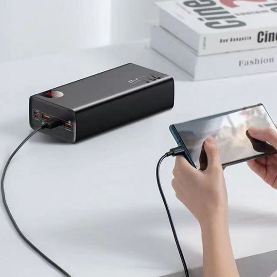 Портативний ЗП Power Bank Baseus Adaman Digital Display 22.5W 40000mAh (PPAD020101) Black | Зображення 7