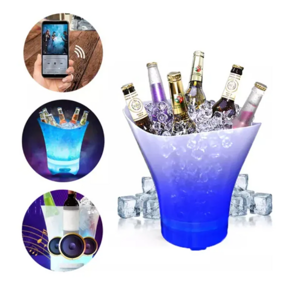 Світлодіодне відро для льоду, що світиться, з Bluetooth-колонкою, лід і музика в одному пристрої | Зображення 1