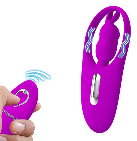 Вибро-стимулятор зайчик с пультом ДУ Pretty Love - Wild Rabbit, BW-022071ZW Sex Aura | Зображення 2