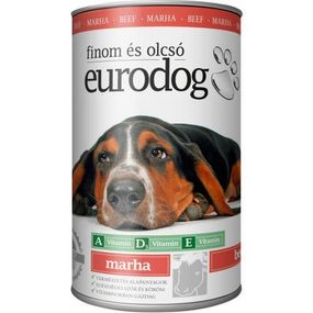 Корм влажный EuroDog Beef для собак кусочки в желе с говядиной 415 г