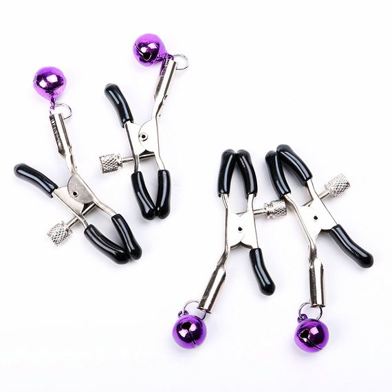 Затискачі на соски з бубонцями "Love Clamps" Sex Aura | Зображення 2