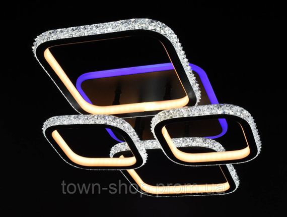 Люстра потолочная LED A77074/2+2RGB-bk Белый 12х41х60 см. | Зображення 1