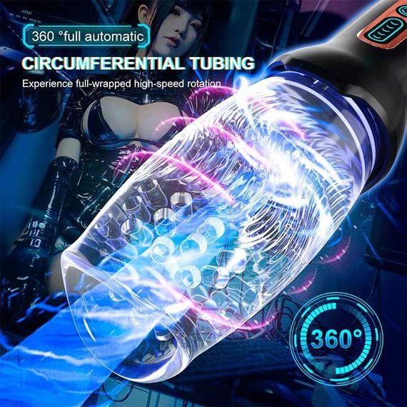 Автоматичний мастурбатор із ротацією Warrior 360 — 10 режимів вібрації, 5 режимів ротації | Зображення 5