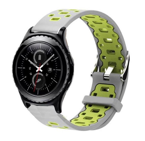 Спортивний ремінець Primo Perfor Classic для годинника Samsung Gear S2 Classic SM-R372 / R735 - Grey&Green