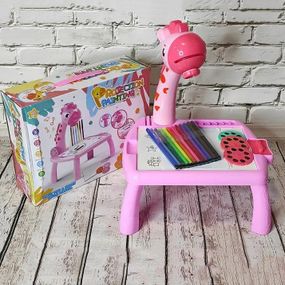 Детский стол проектор для рисования с подсветкой Projector Painting. NA-279 Цвет: розовый