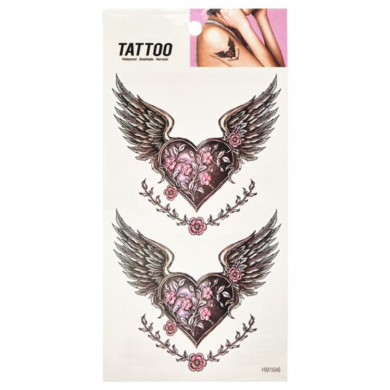 Временная татуировка "Два сердца Tattoo" 1020-HM1646