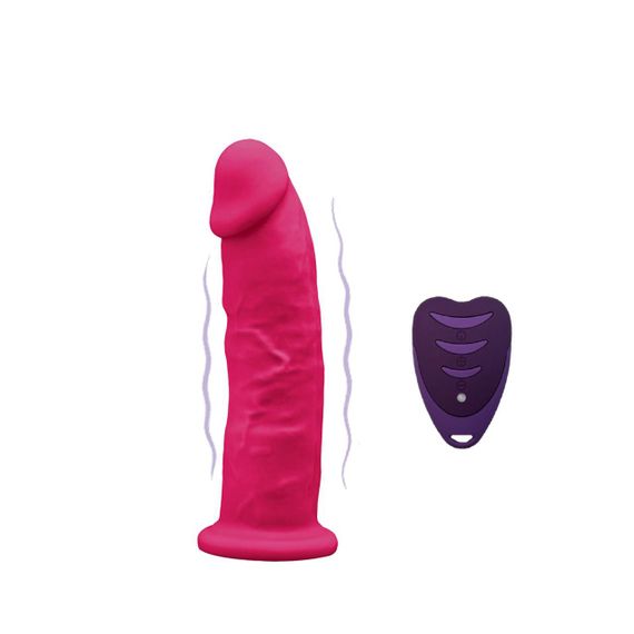 Фалоімітатор з вібрацією SilexD Henry Vibro Pink (MODEL 2 size 7in) + LRS, діаметр 4,4 см sexstyle