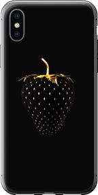 Чехол на iPhone X Черная клубника "3585u-1050-17620"