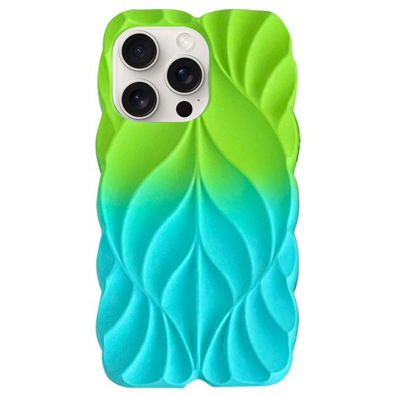 TPU чохол Leaf для Apple iPhone 16 Pro Max (6.9") Green / Aqua