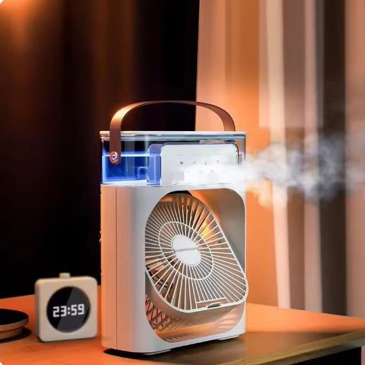Настільний вентилятор з функцією зволожувача Air Cooler Fan Міні вентилятор - кондиціонер з відділенням для льоду | Зображення 1