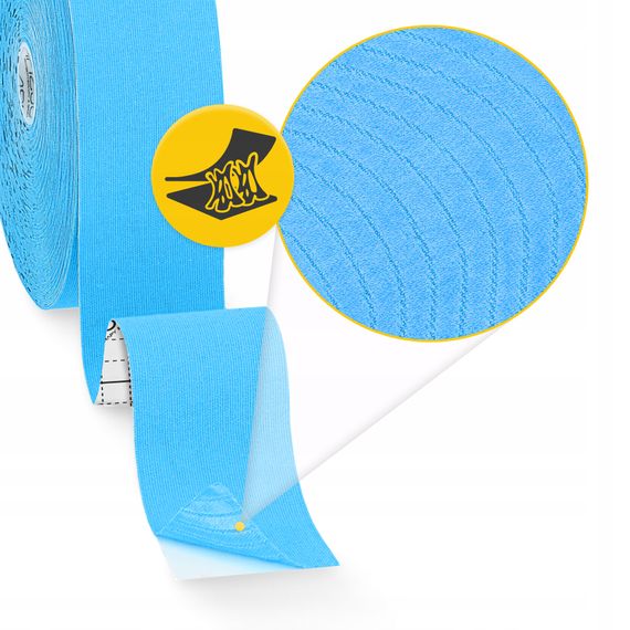 Стрічка кінезіологічна (кінезіо тейп) 4FIZJO 5 см x 31 м Sky Blue (P-5905973405546) | Зображення 4
